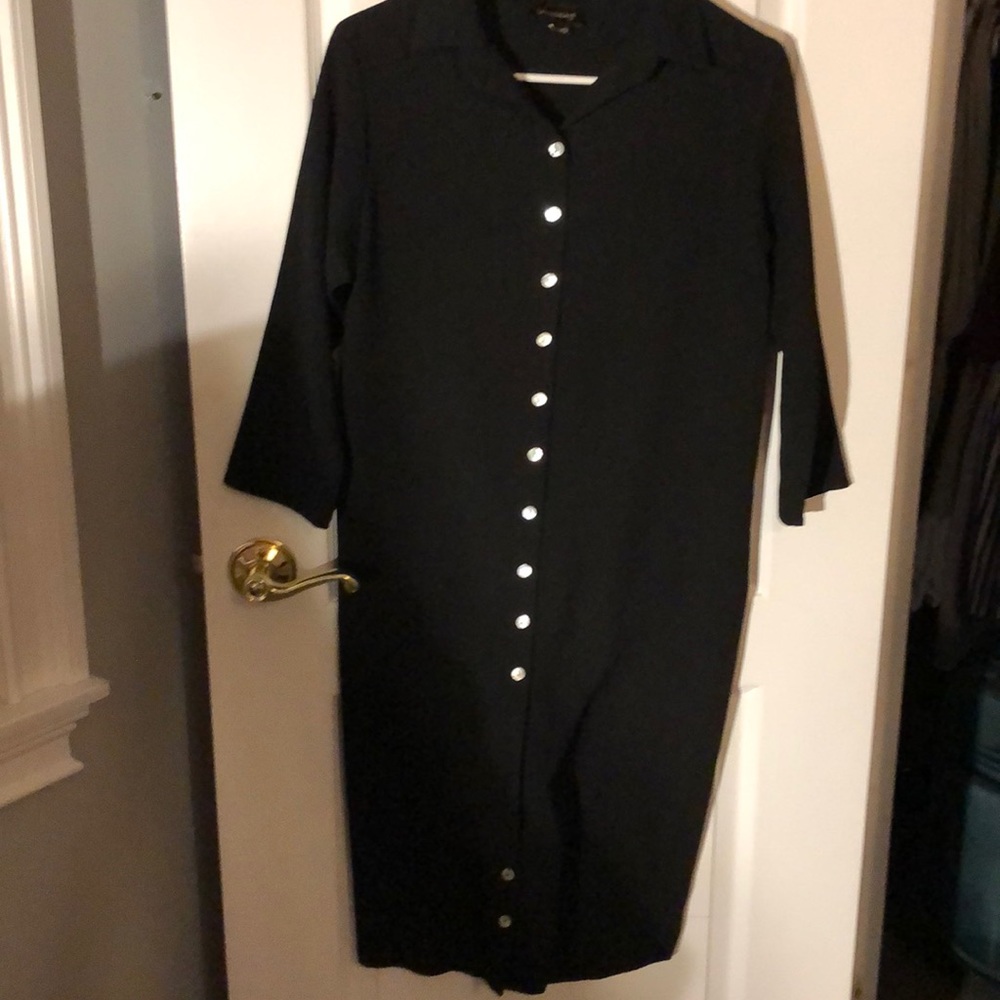 Black button down dress
